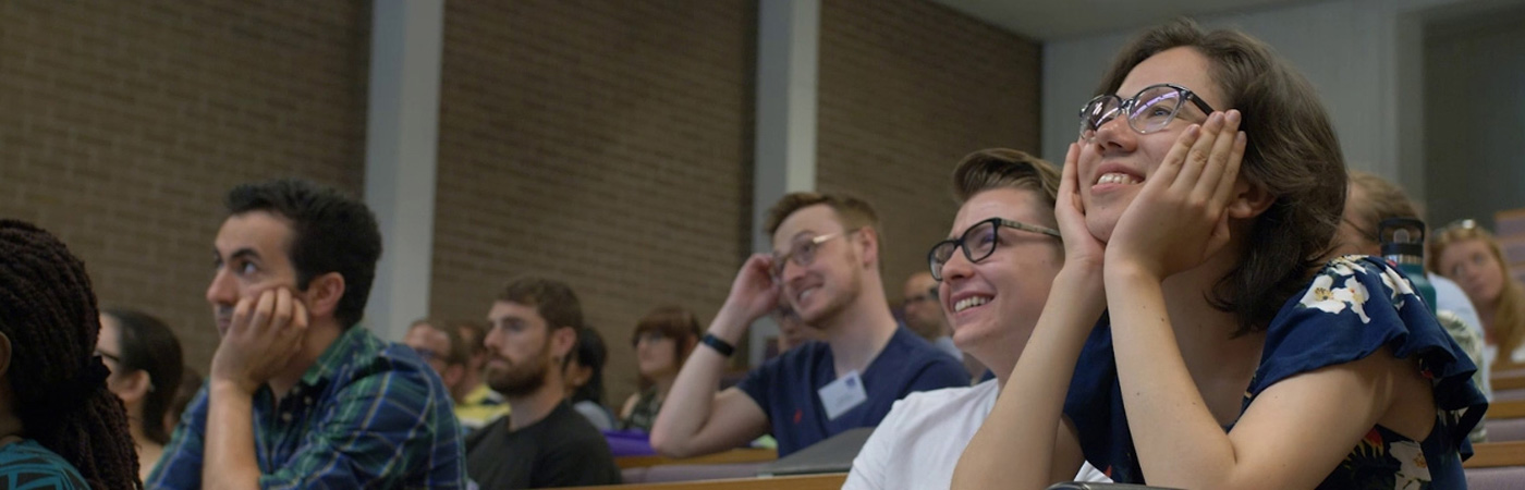 students in a lecture theatre